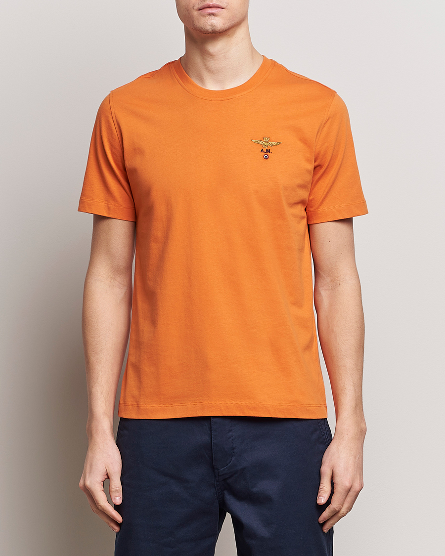 Men | Short Sleeve T-shirts | Aeronautica Militare | TS1580 Crew Neck T-Shirt Carrot Orange