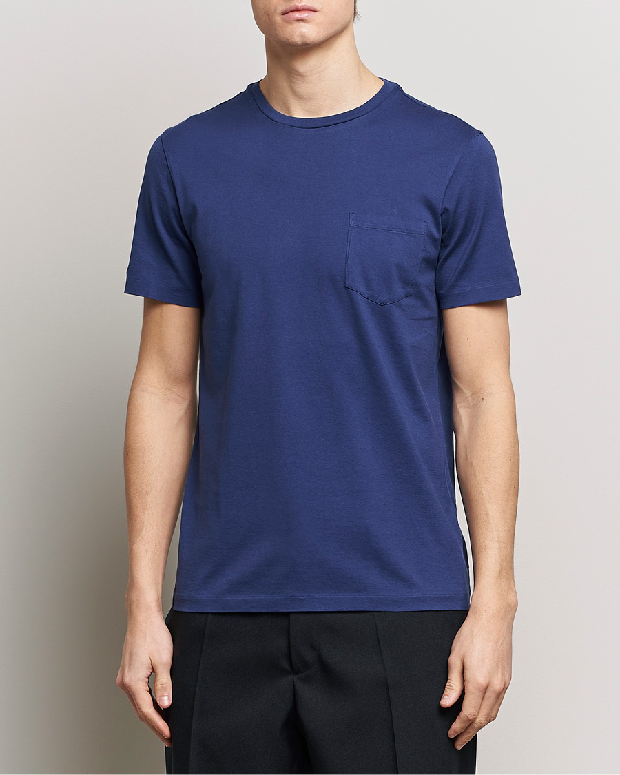 Men | Clothing | Ralph Lauren Purple Label | Garment Dyed Cotton T-Shirt Spring Navy