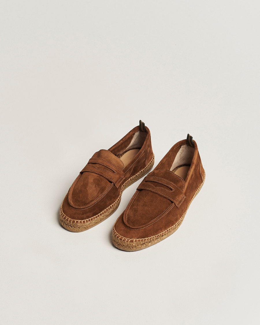 Men | Shoes | Castañer | Nacho Casual Suede Loafers Cuero