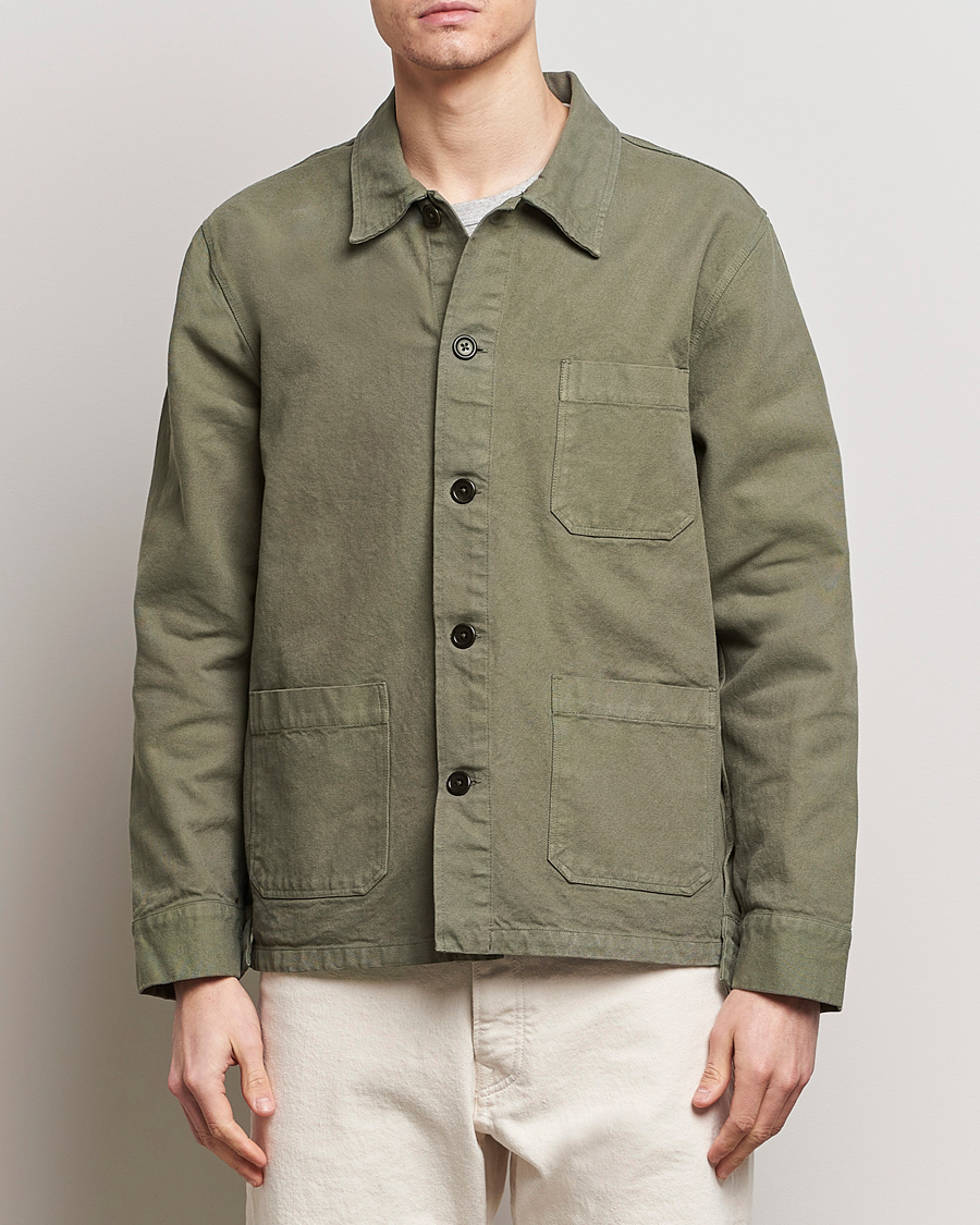 Men | Shirt Jackets | Colorful Standard | Organic Workwear Jacket Dusty Olive