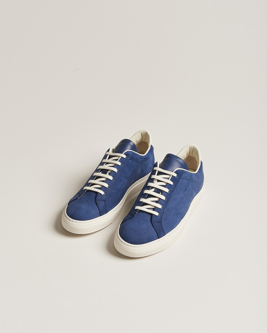 Men | Shoes | Common Projects | Retro Pebbled Nappa Leather Sneaker Blue/White