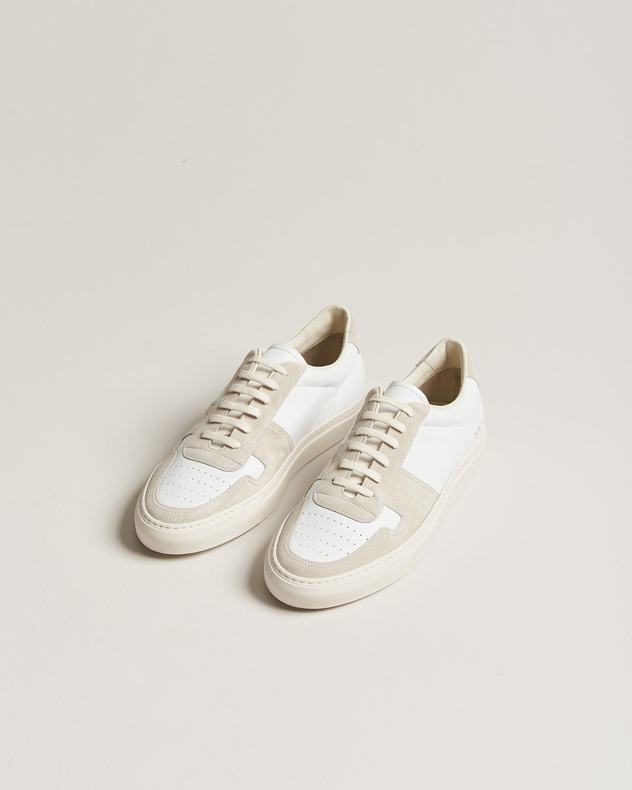 Men | Shoes | Common Projects | B Ball Duo Leather Sneaker Off White/Beige