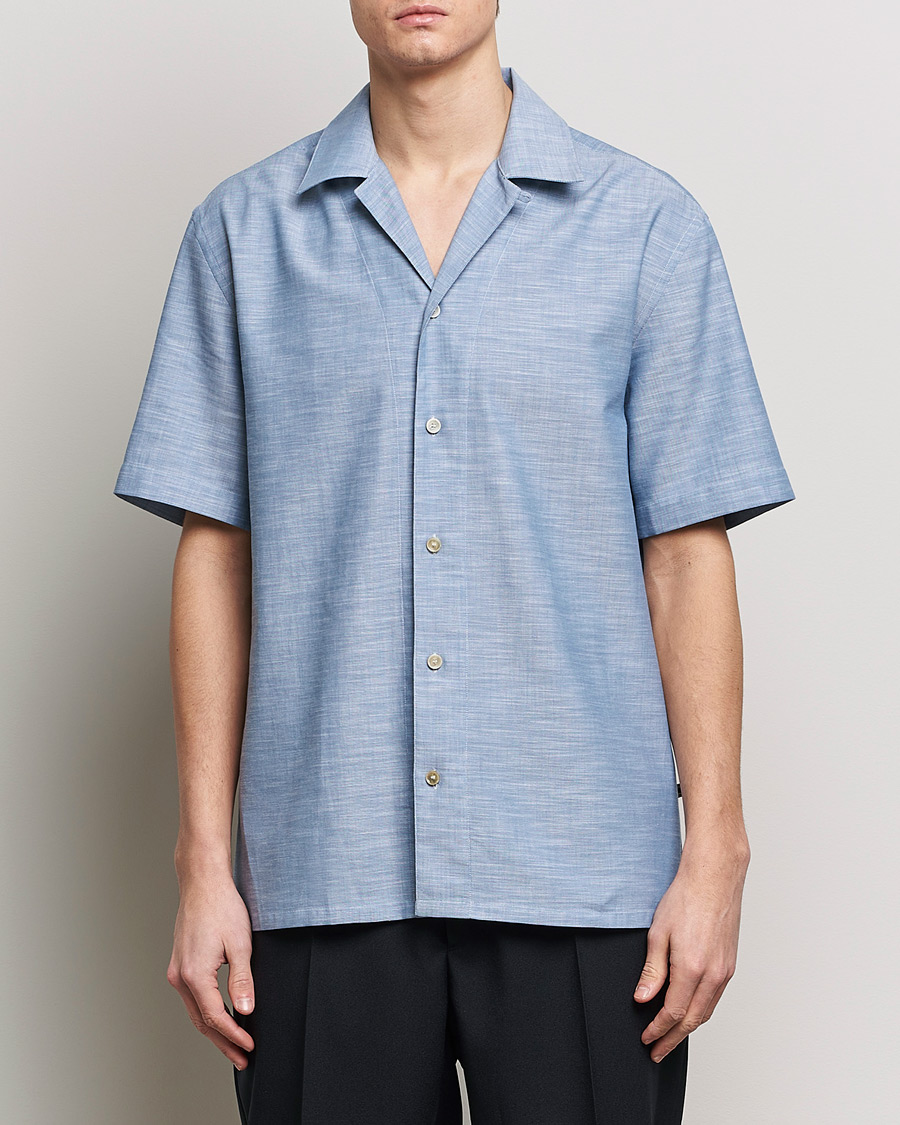 Men | Clothing | Brioni | Cotton Cuban Shirt Light Blue
