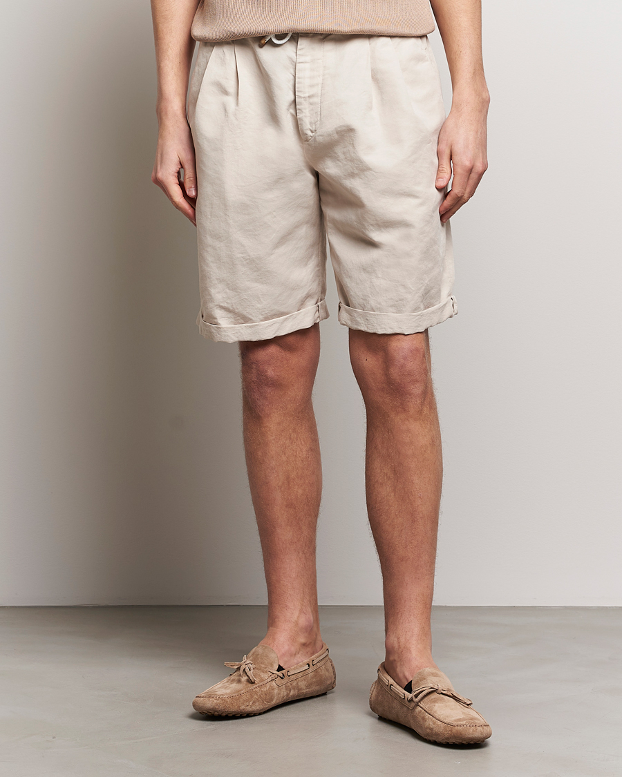 Men | Clothing | Brunello Cucinelli | Drawstring Shorts Light Beige