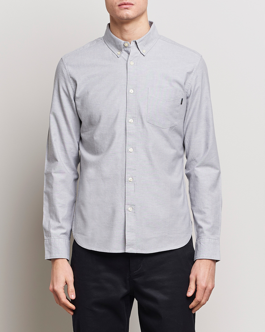 Herr | Oxfordskjortor | Dockers | Cotton Stretch Oxford Shirt Mid Grey Heather