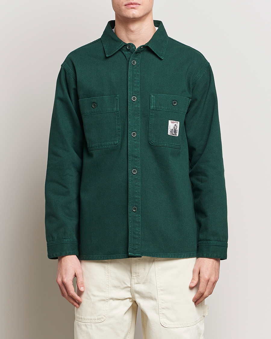 Men | Shirt Jackets | Palmes | Roland Overshirt Bottle Green