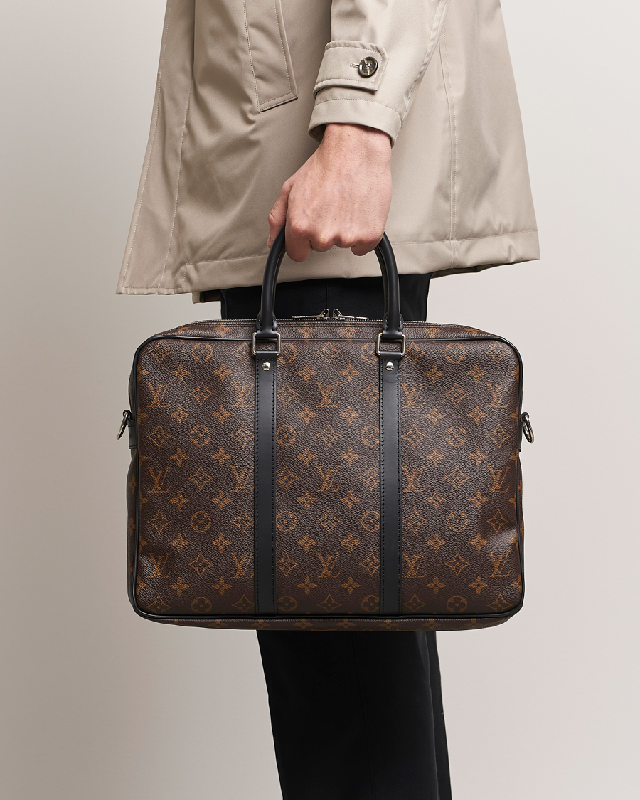 Homme | Pre-Owned & Vintage Bags | Louis Vuitton Pre-Owned | Porte-Documents Voyage Briefcase Monogram Macassar