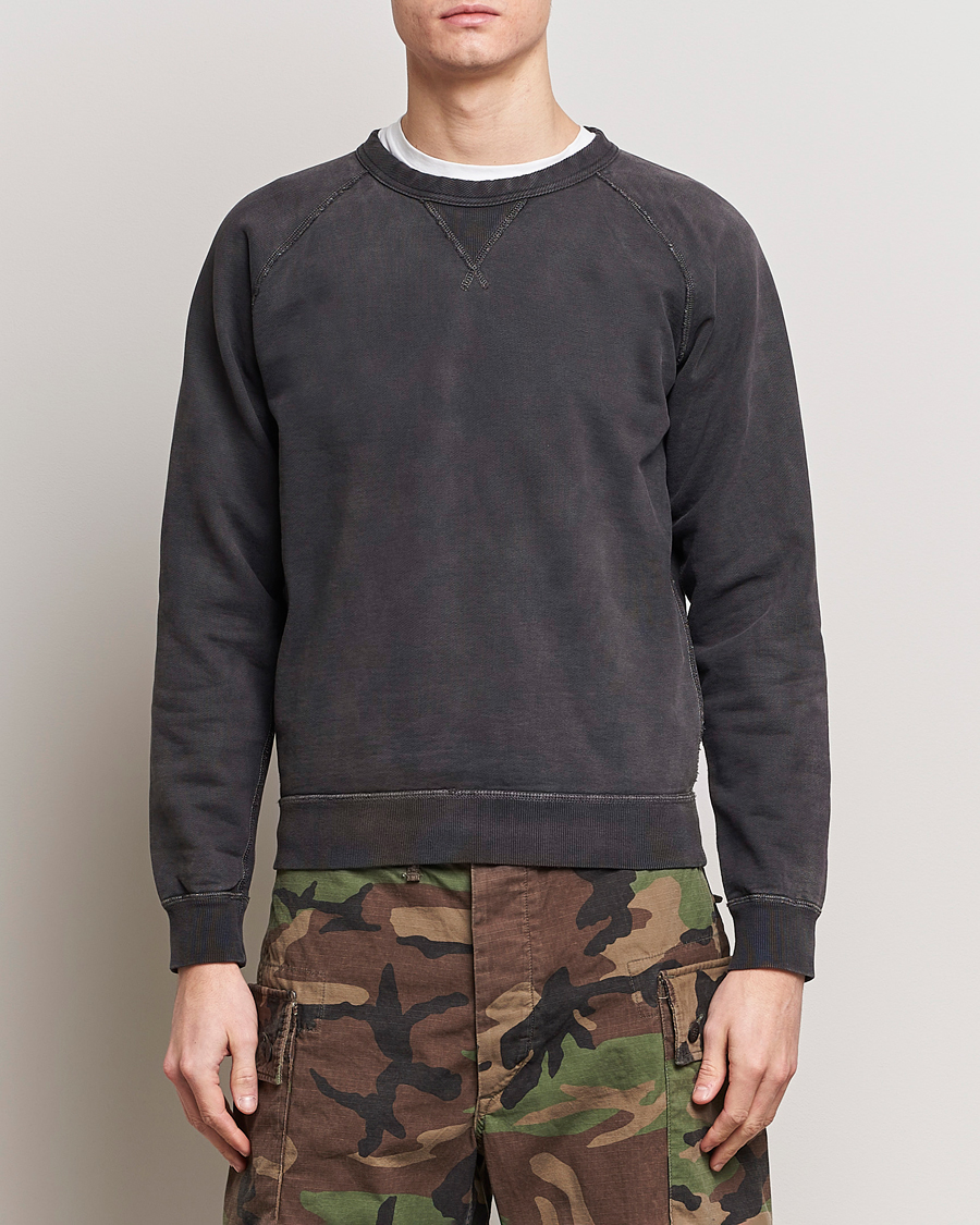 Men | Sweaters & Knitwear | RRL | Raglan Sleeve Sweatshirt Black Indigo