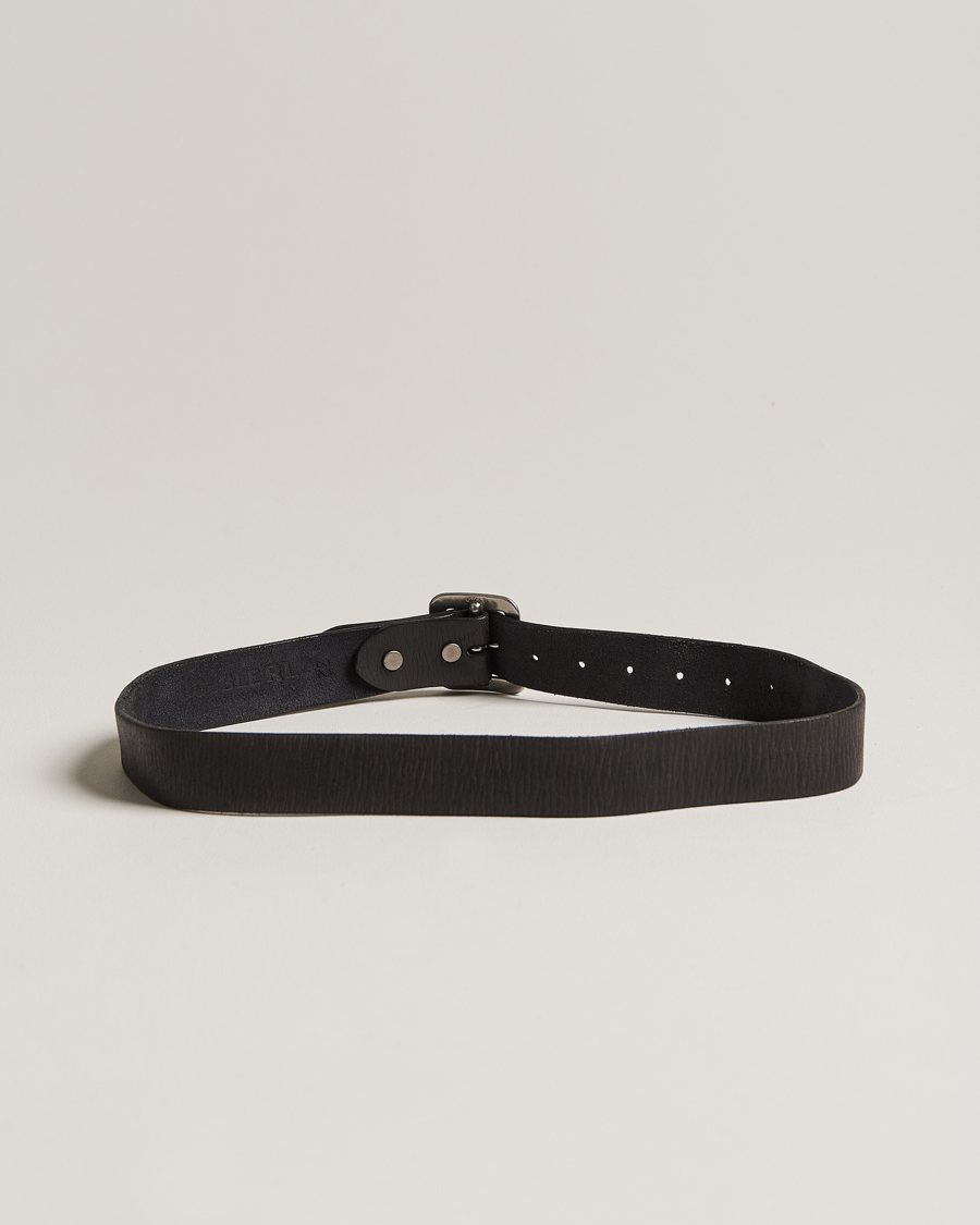 Men | Accessories | RRL | Tumbled Leather Belt Vintage Black