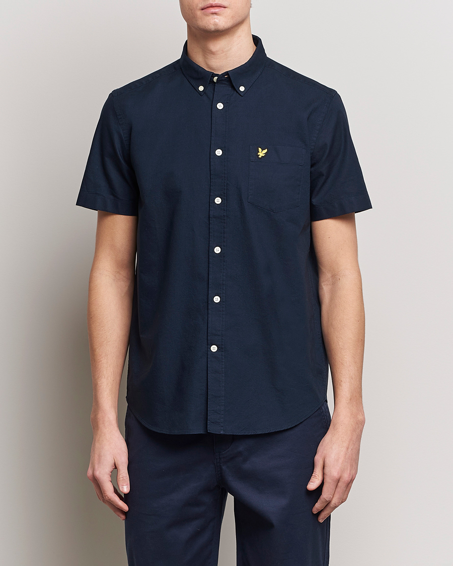 Herr | Kläder | Lyle & Scott | Lightweight Oxford Short Sleeve Shirt Dark Navy