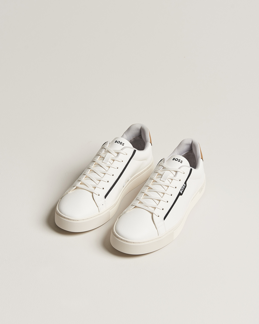 Men | Shoes | BOSS BLACK | Rhys Tenn Sneaker Open White