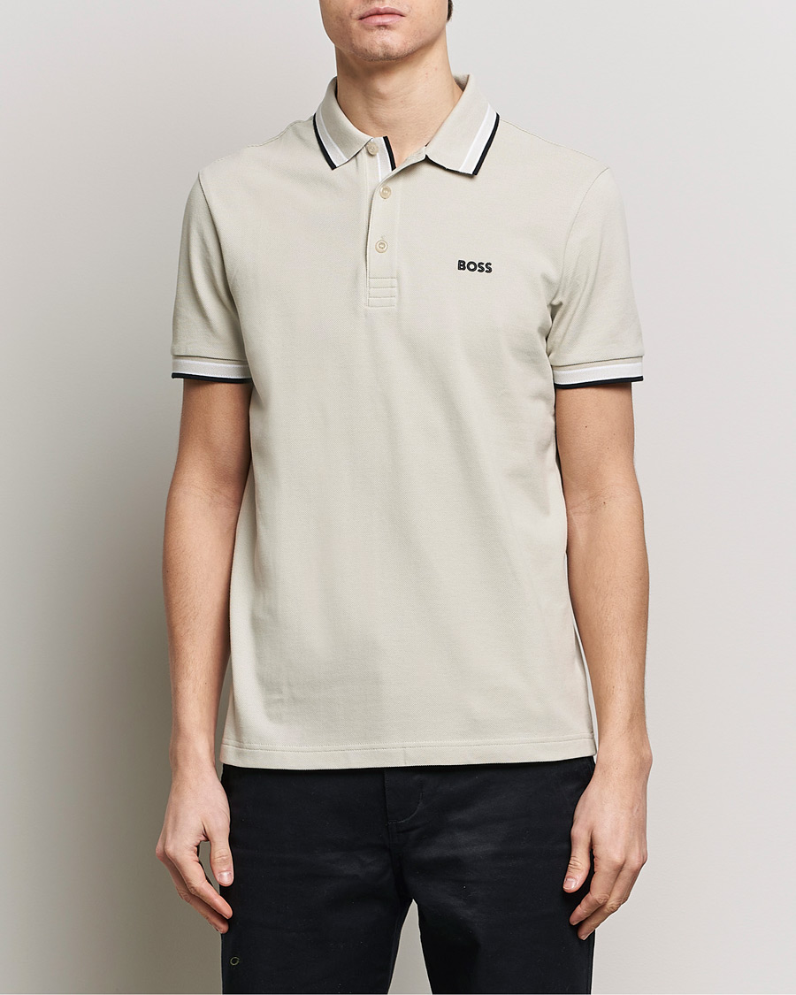 Men | Short Sleeve Polo Shirts | BOSS GREEN | Paddy Piké Light Beige