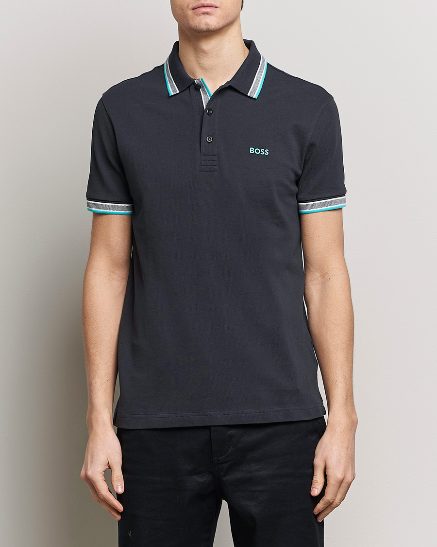 Men | Short Sleeve Polo Shirts | BOSS GREEN | Paddy Piké Dark Blue