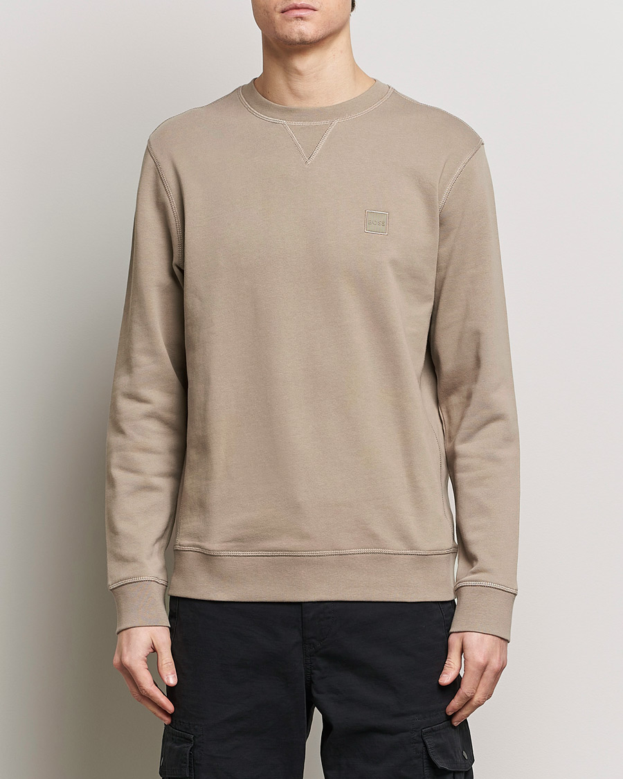 Men | Clothing | BOSS ORANGE | Westart Logo Sweatshirt Open Brown