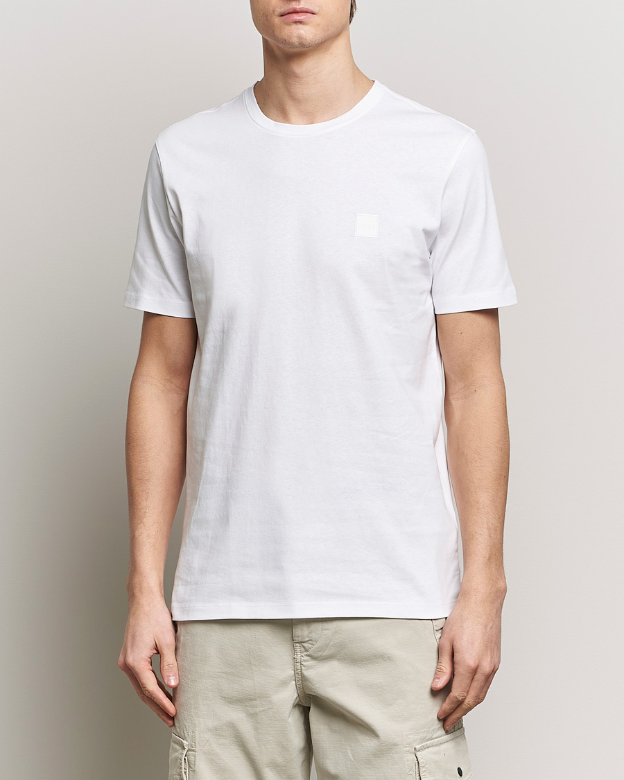 Men | White t-shirts | BOSS ORANGE | Tales Logo Crew Neck T-Shirt White