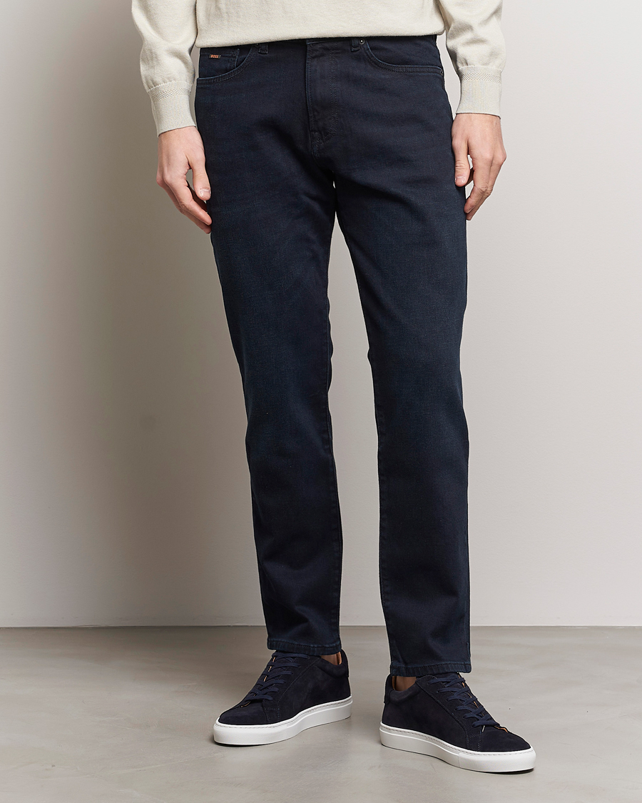 Men | Clothing | BOSS ORANGE | Re.Maine Regular Fit Stretch Jeans Dark Blue