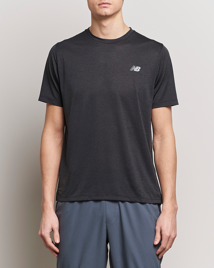 Men | Clothing | New Balance Running | Athletics Run T-Shirt Black