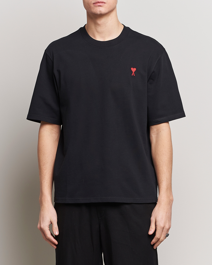 Men | Clothing | AMI | Heart Logo T-Shirt Black