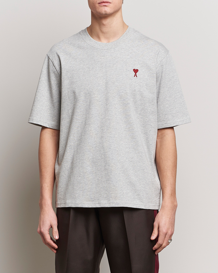 Men | Clothing | AMI | Heart Logo T-Shirt Heather Grey