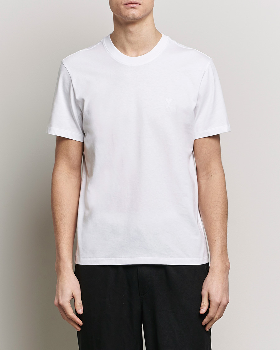 Men | White t-shirts | AMI | Tonal Heart Logo T-Shirt White