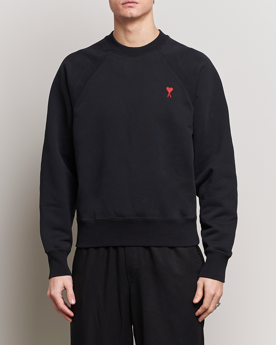 Men | Clothing | AMI | Heart Logo Sweatshirt Black