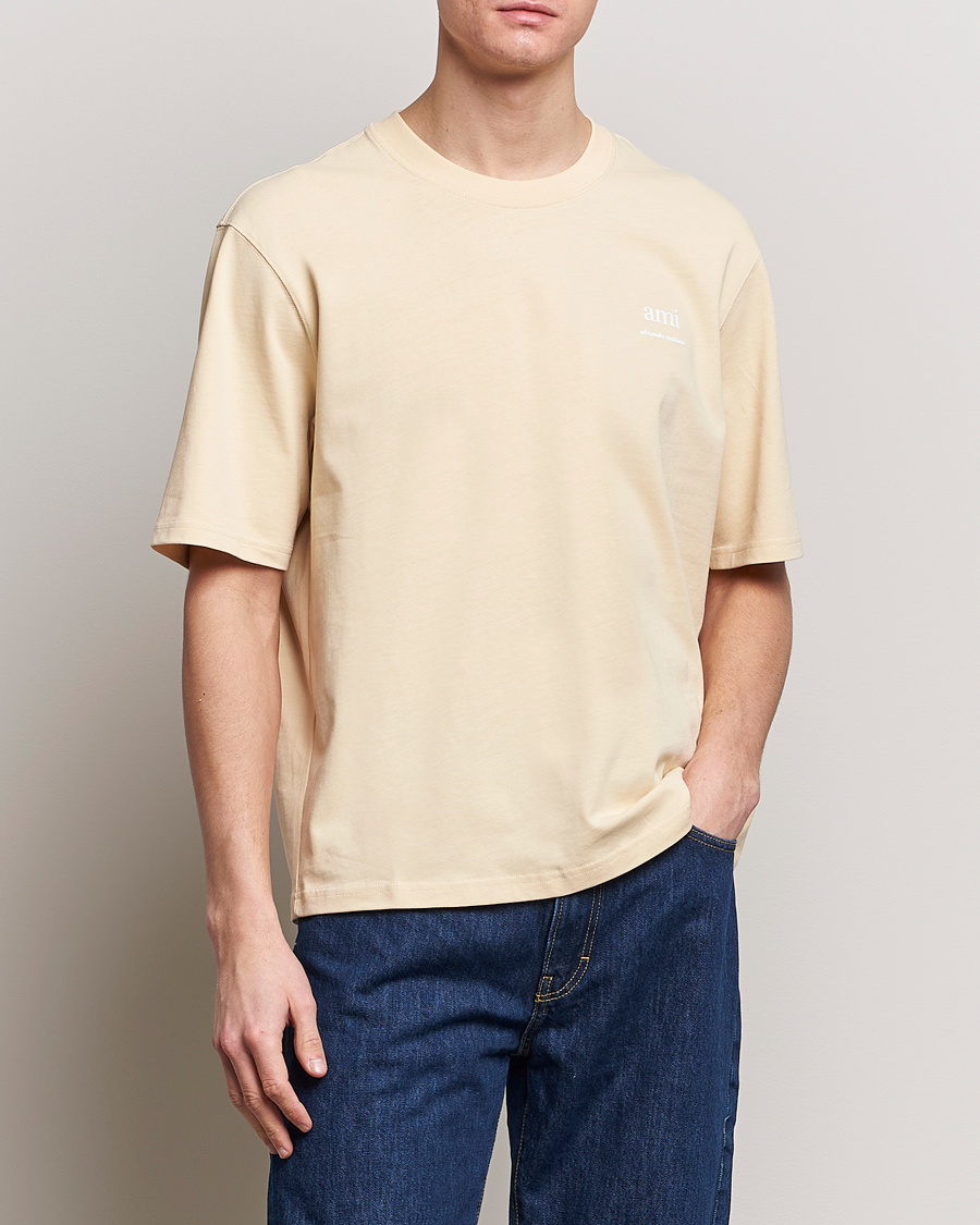 Men | Clothing | AMI | Logo T-Shirt Dusty Yellow