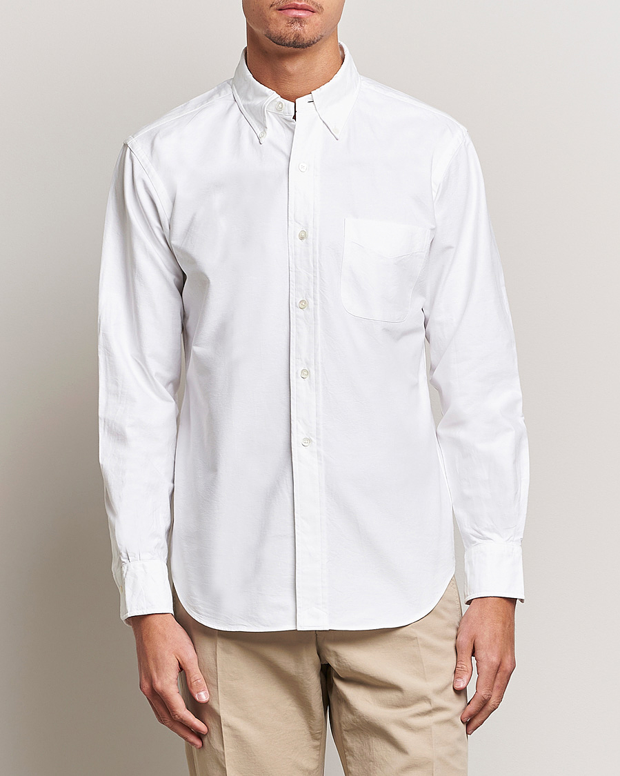 Men | Kamakura Shirts | Kamakura Shirts | Vintage Ivy Oxford Button Down Shirt White