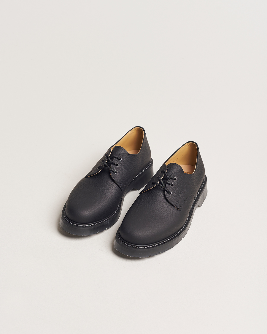 Men | Shoes | Solovair | 3 Eye Gibson Shoe Black Grain