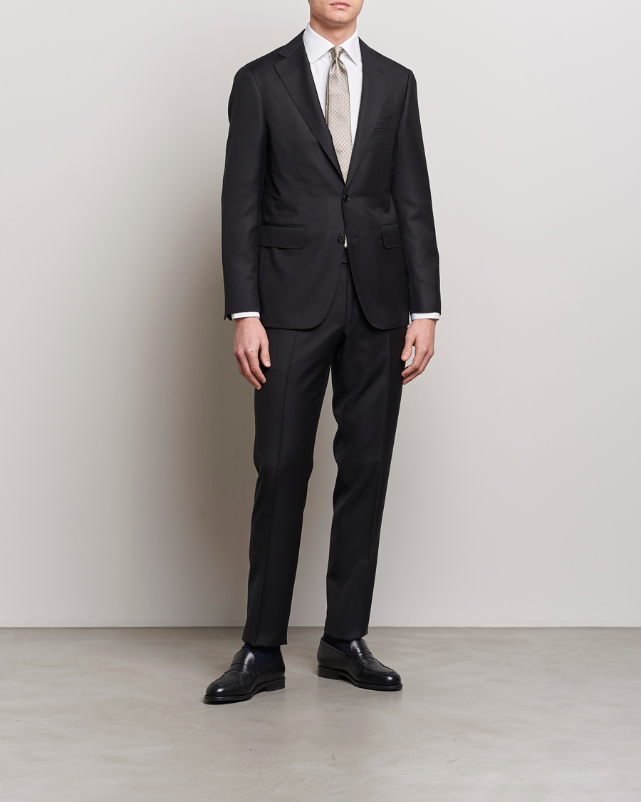 Men | Clothing | Canali | Capri Super 130s Wool Suit Black