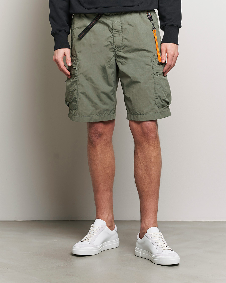 Men | Clothing | Parajumpers | Walton Vintage Nylon Shorts Thyme Green