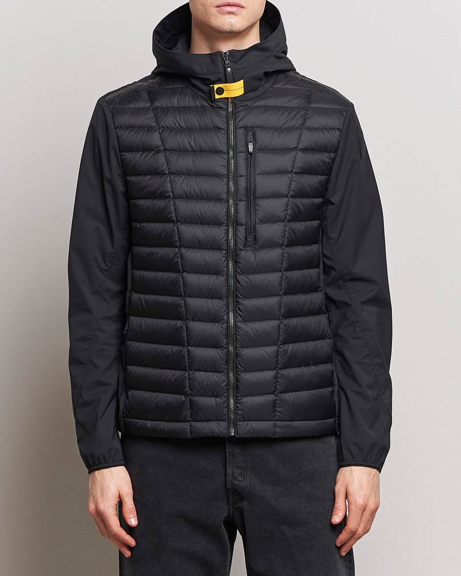 Men | Clothing | Parajumpers | Hiram Hybrid Hooded Jacket Black