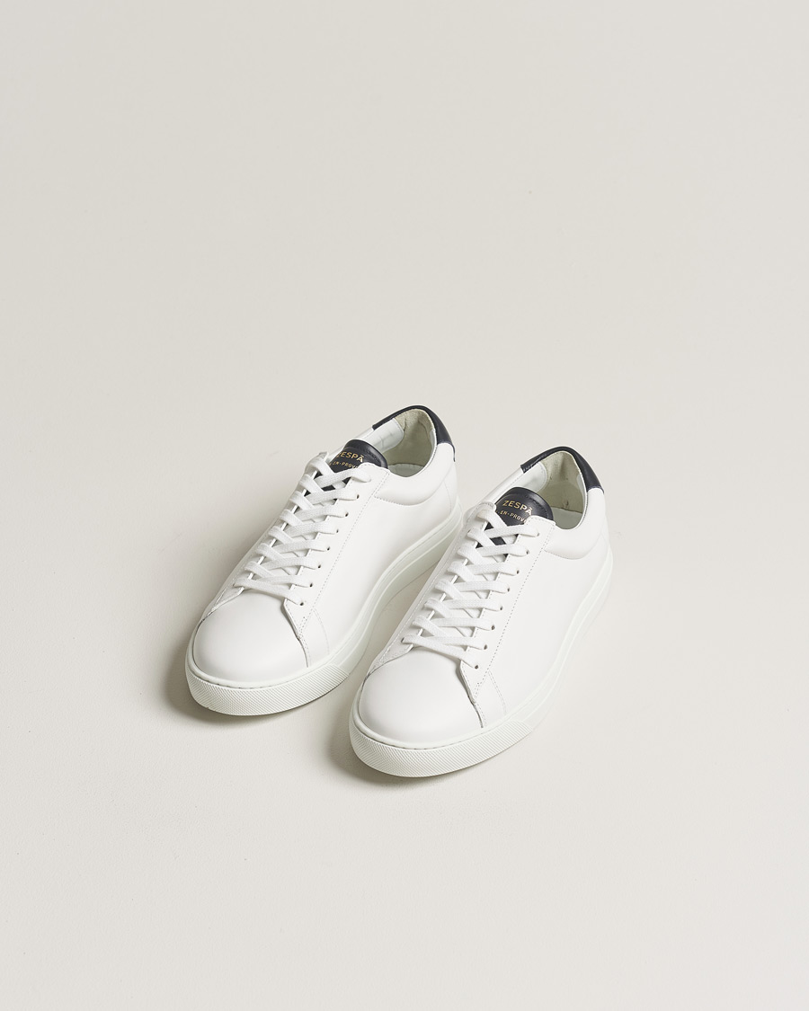 Men | Zespà | Zespà | ZSP4 Nappa Leather Sneakers White/Navy