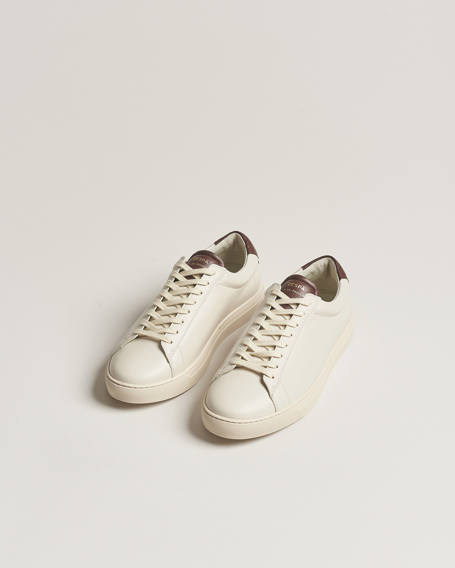 Herr | Contemporary Creators | Zespà | ZSP4 Nappa Leather Sneakers Off White/Brown
