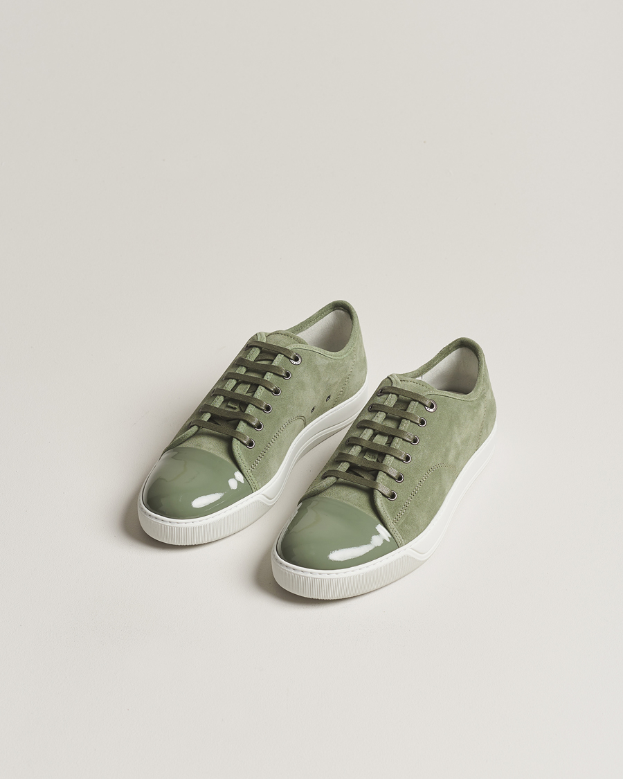 Herr |  | Lanvin | Patent Cap Toe Sneaker Green