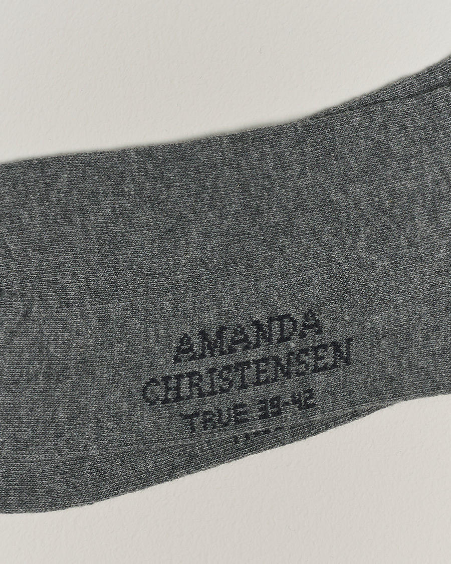 Herr | Underkläder | Amanda Christensen | 3-Pack True Cotton Socks Grey Melange