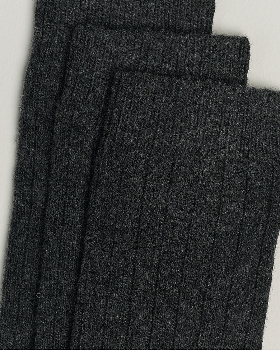 Men | Clothing | Amanda Christensen | 3-Pack Supreme Wool/Cashmere Sock Antracite Melange