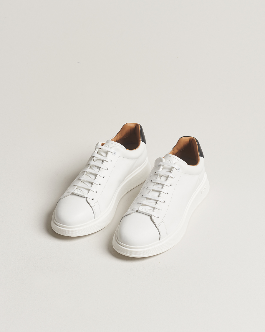 Men | Shoes | BOSS BLACK | Bolton Leather Sneaker Natural