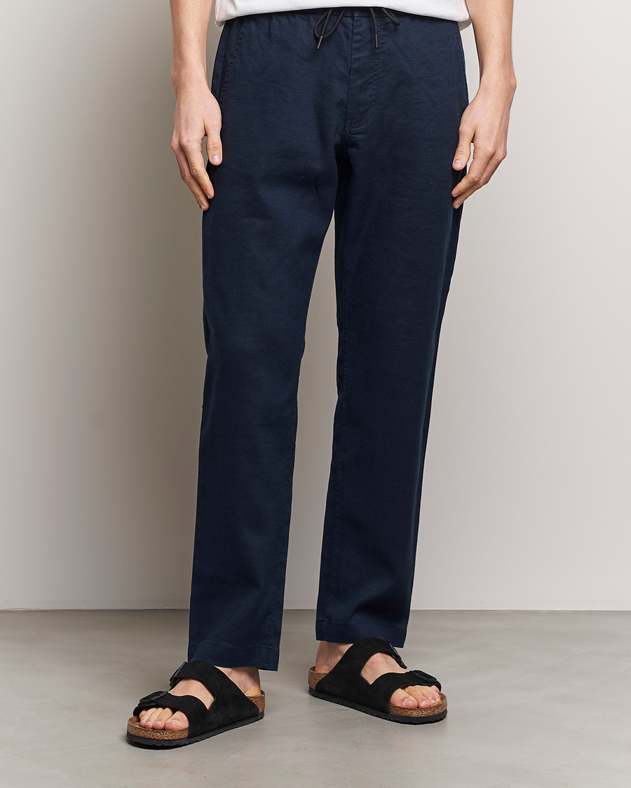 Men | Clothing | BOSS ORANGE | Sanderson Linen Pants Dark Blue