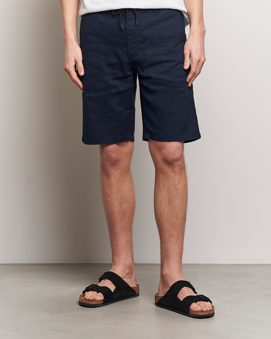 Homme | Shorts | BOSS ORANGE | Tapered Chino Drawstring Shorts Dark Blue