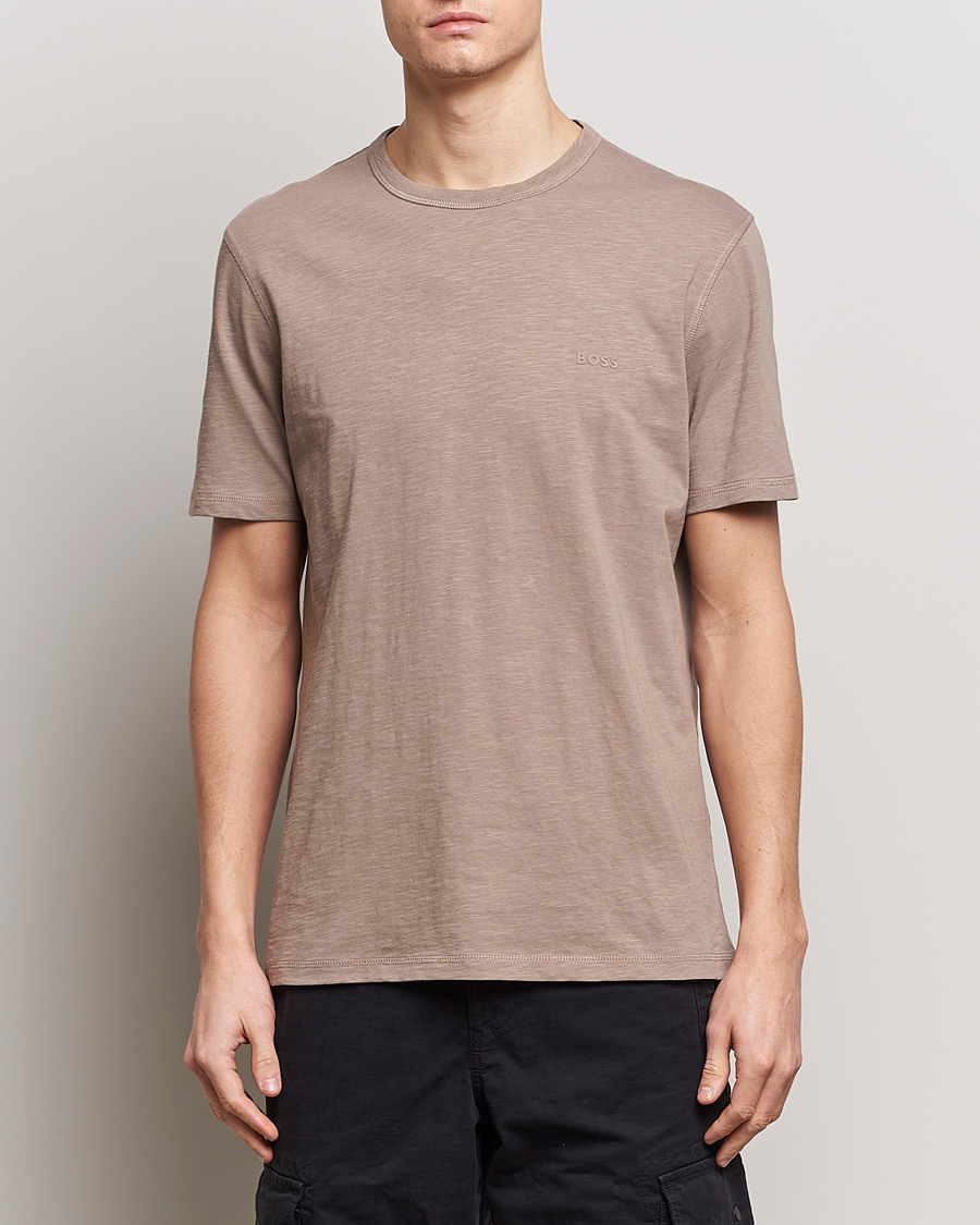 Men | Clothing | BOSS ORANGE | Tegood Crew Neck T-Shirt Open Brown