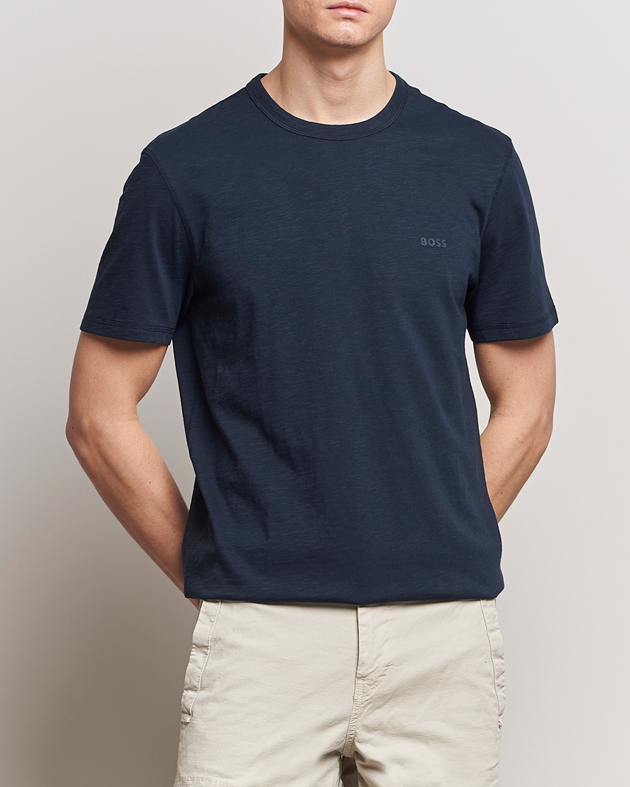 Men | Clothing | BOSS ORANGE | Tegood Crew Neck T-Shirt Dark Blue