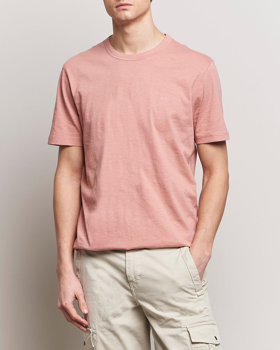 Men | Clothing | BOSS ORANGE | Tegood Crew Neck T-Shirt Open Pink