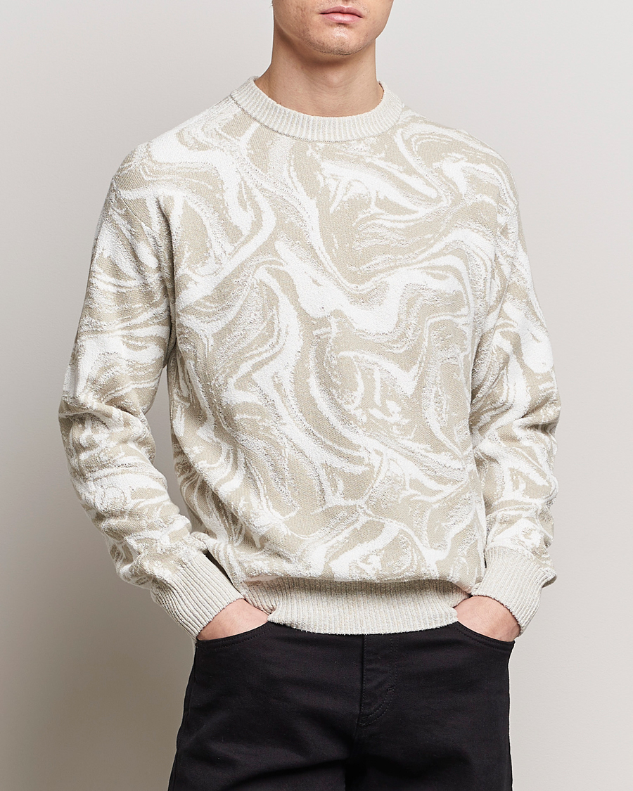 Men | Clothing | BOSS ORANGE | Kliam Printed Sweatshirt Light Beige
