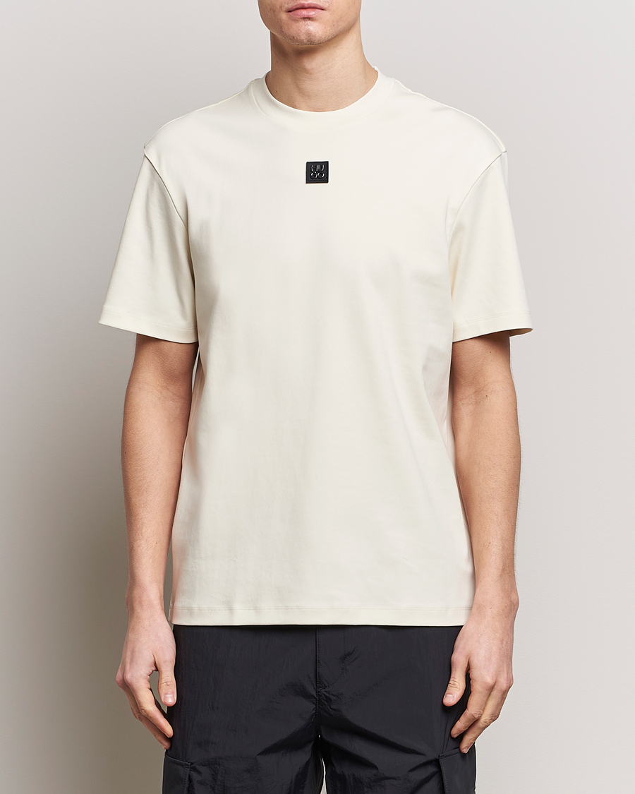 Men | White t-shirts | HUGO | Dalile Logo Crew Neck T-Shirt Open White