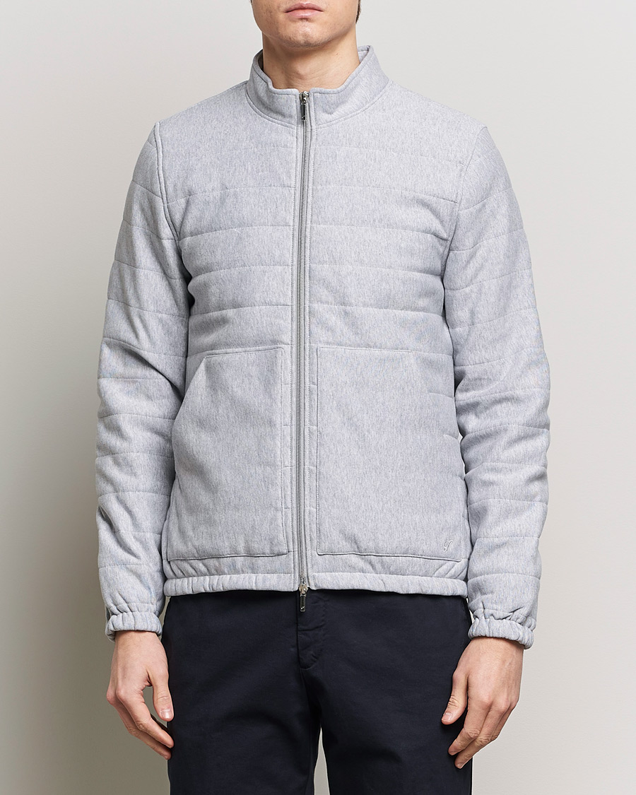 Men | Clothing | Stenströms | Cotton Collage Zip Jacket Grey