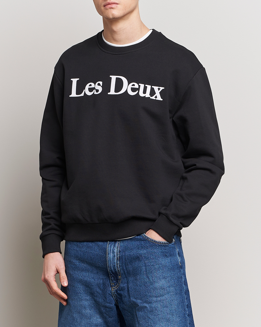 Men | Clothing | LES DEUX | Charles Logo Sweatshirt Black