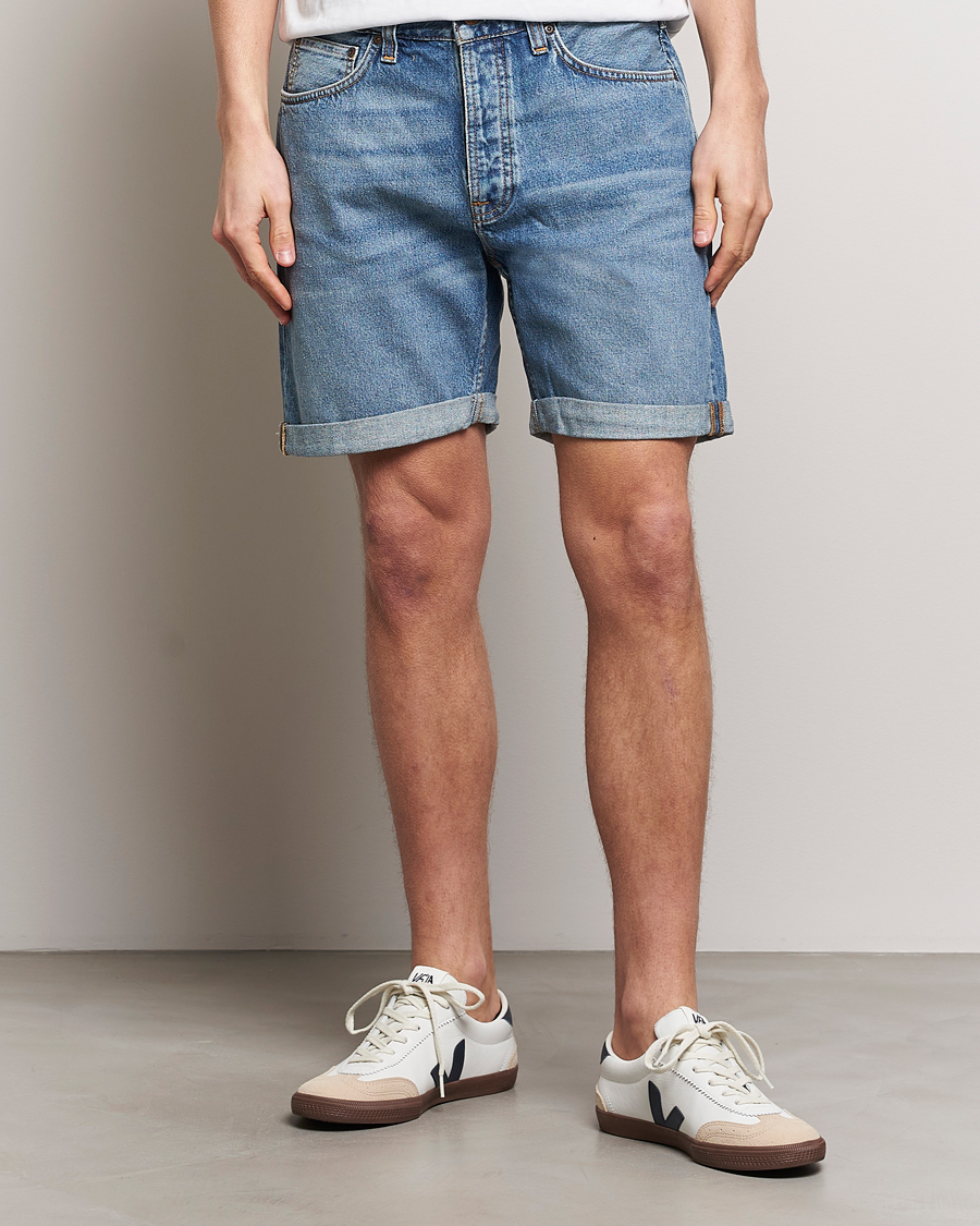 Men | Clothing | Nudie Jeans | Josh Denim Shorts Blue Haze