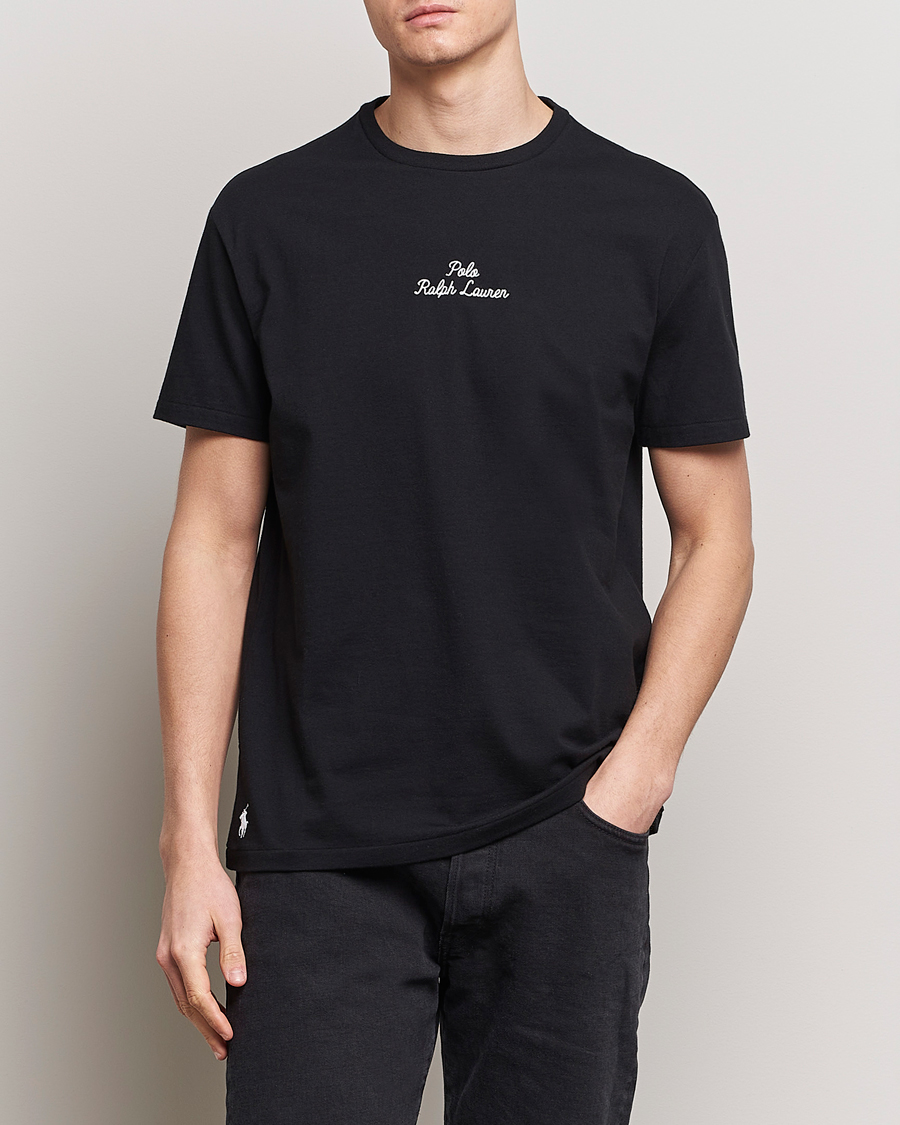 Men | T-Shirts | Polo Ralph Lauren | Center Logo Crew Neck T-Shirt Black