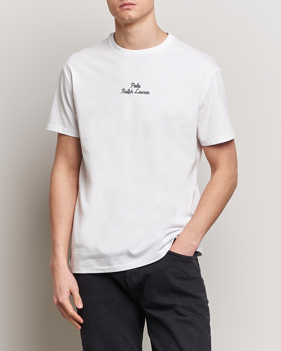 Herr | Kläder | Polo Ralph Lauren | Center Logo Crew Neck T-Shirt White