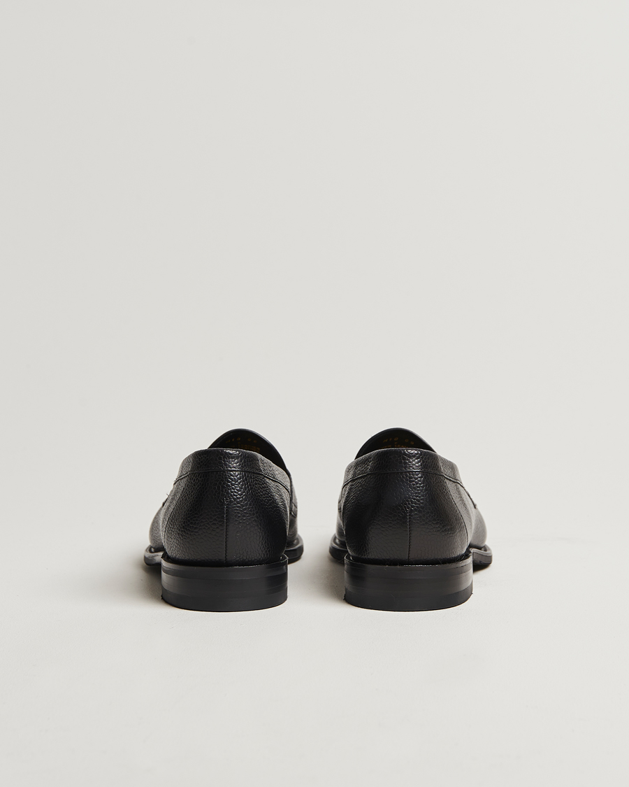 Men | Loafers | Loake Shoemakers | Loake 1880 Imperial Grained Penny Loafer Black